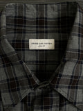 Dries Van Noten Military Check Button-Up Shirt Size XL